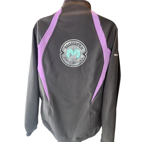 Team Ortho Jacket Womens Large Race Softshell Running Windbreaker Marathon - Picture 4 of 13